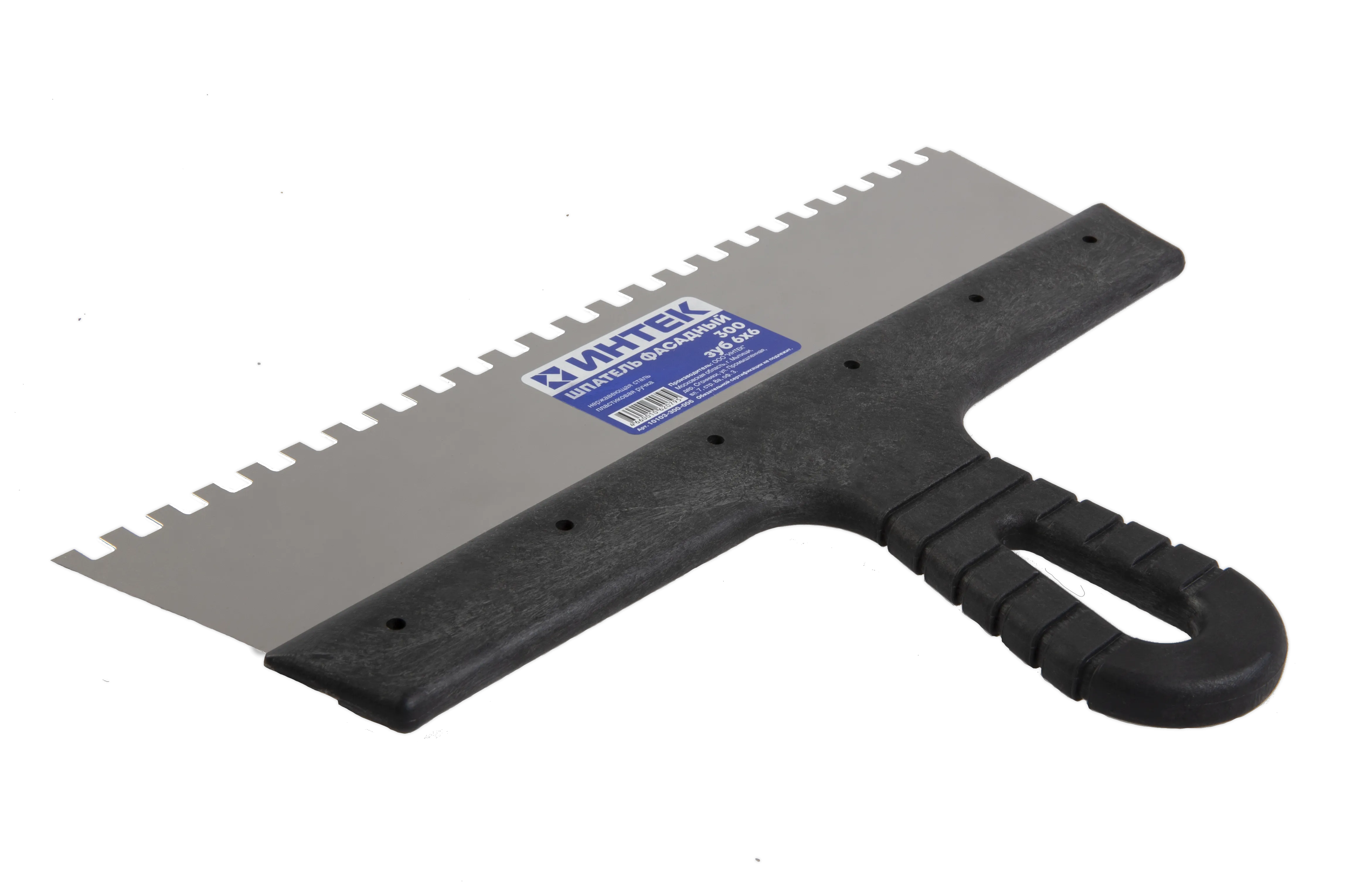 Шпатель нерж. сталь 300 зуб 6х6