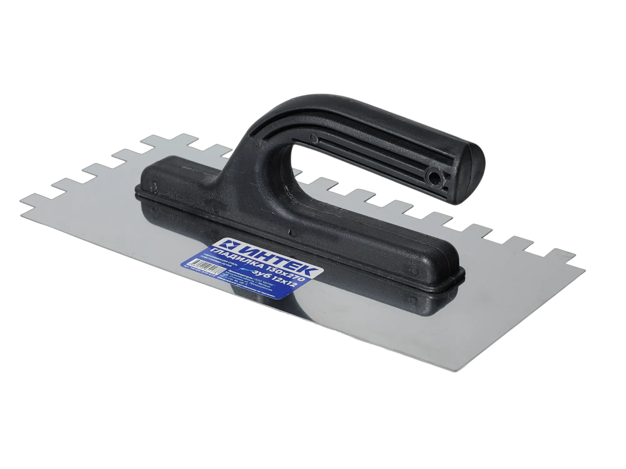 Гладилка нерж. сталь 130х270 зуб 12х12