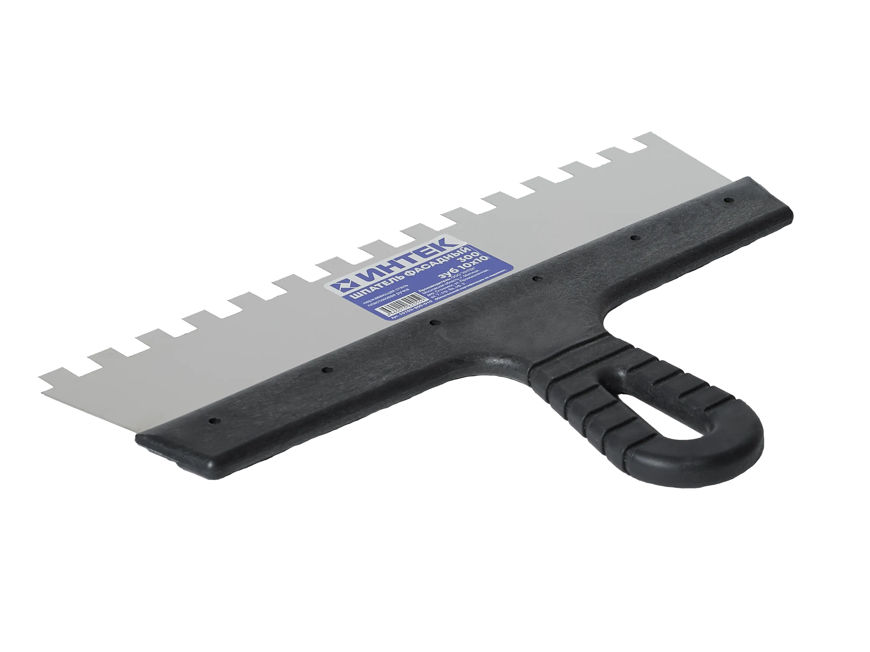 Шпатель нерж. сталь 300 зуб 10х10