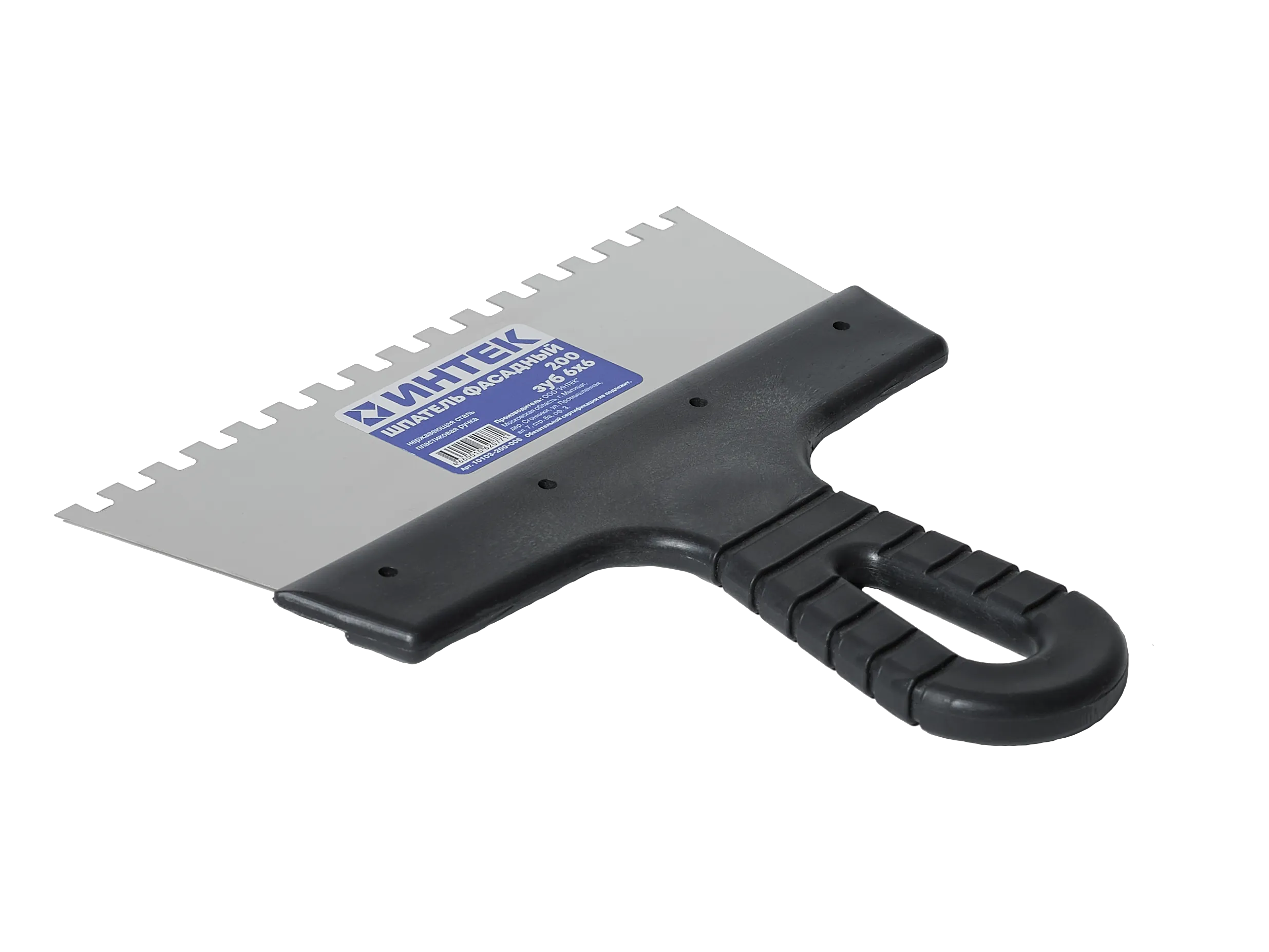 Шпатель нерж. сталь 200 зуб 6х6